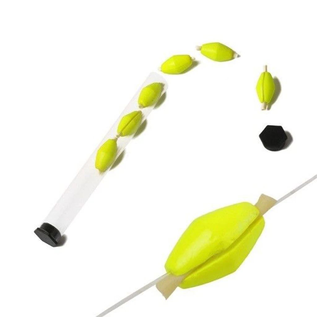 6Pcs Per Tube Float Foam Strike Indicators 20 x 10mm For Fly Fishing Plastic Tube Yellow / Orange