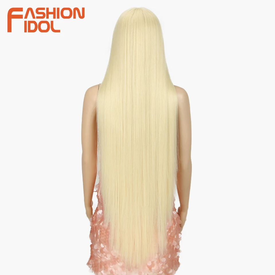 38 inch Straight Long Hair Synthetic Lace Front Wigs For Women High Temperature Hair Ombre 613 Red Cosplay Wigs lace front wig lace wigs womens synthetic wigs synthetic wigs