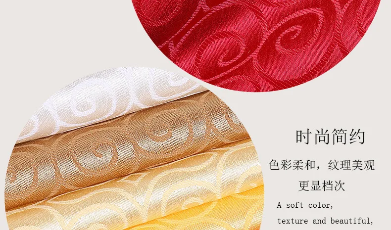 Manufacturers Wholesale Hotel Restaurant Hotel Table Cloth Tablecloth Chair Cover Fabric Top Grade Mid-Range Dacron Jacquard Fab