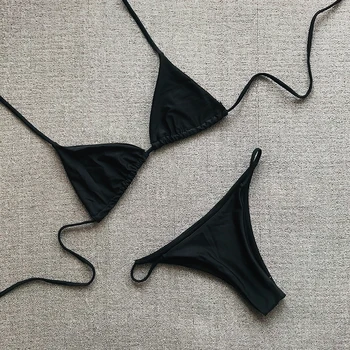 

Women's Two Piece Bathing Suits Sexy Detachable Padded Cutout Bikini Set Tie Swimsuit