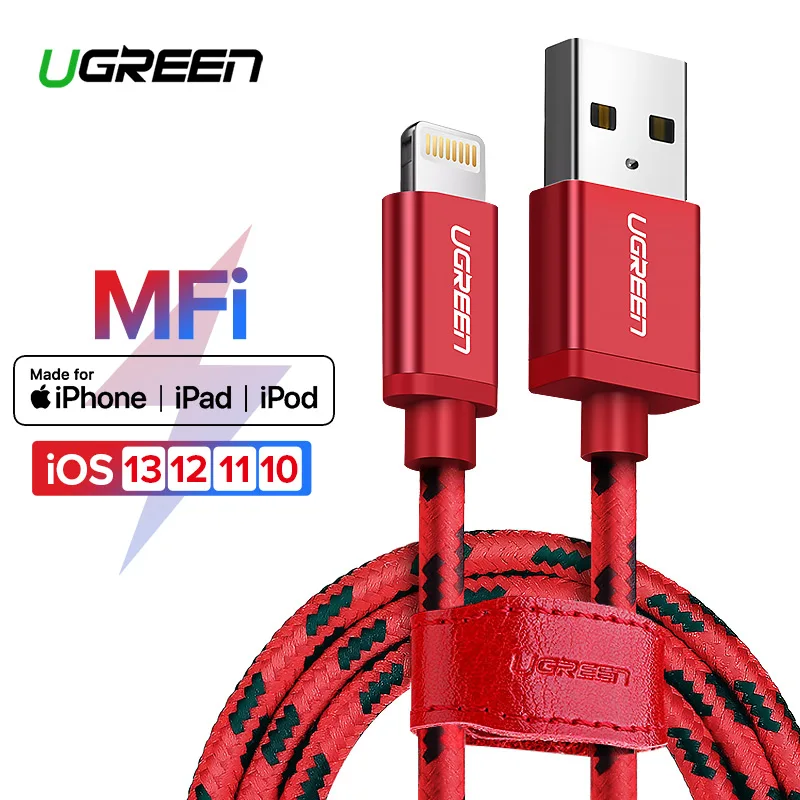 Achat Câble Ugreen pour iPhone câble Lightning vers USB pour iPhone 8 11 Pro X XR câble de charge rapide câble de téléphone portable cordon de chargeur USB