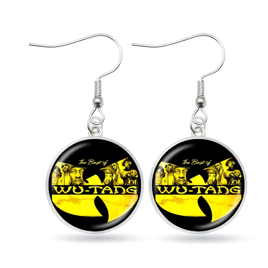 Серьги в виде букв WU TANG CLAN новая мода рок-подвески висячие серьги для мужчин и