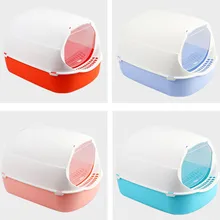 Полностью закрытый кошачий пластиковый контейнер для наполнителя, дезодорант для кошачьего котенка, анти-брызги, туалет для помещений, Очищающий песок, подставка для умывальника, товары для уборки кошек