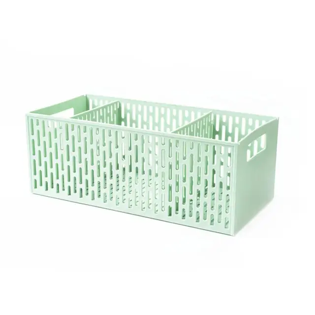 Szürke Tárolótartó Rekesz Fogantyú Kialakítása Elrendezett Szépen Gyümölcs Elválasztott Csatorna Kosár A Konyhai Tároló Fiókokhoz - Image 2