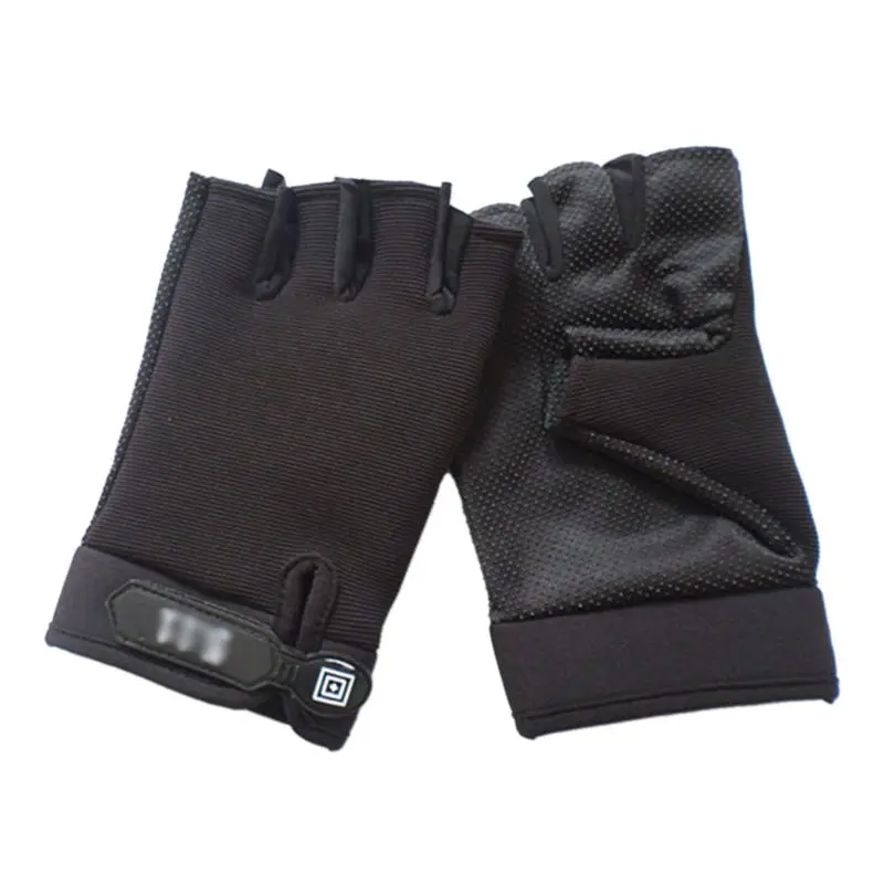 Мужские камуфляжные тактические перчатки для занятий спортом на открытом воздухе, велоспорта, противоскользящие амортизирующие перчатки без пальцев для фитнеса - Цвет: A