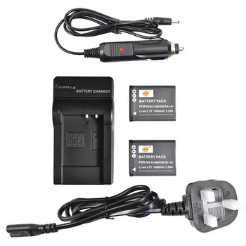 

DSTE 2PCS D-LI88/DB-L80 Camera Battery with UK Plug Charger Kit for Pentax Optio H90 P70 P80 W90 WS80