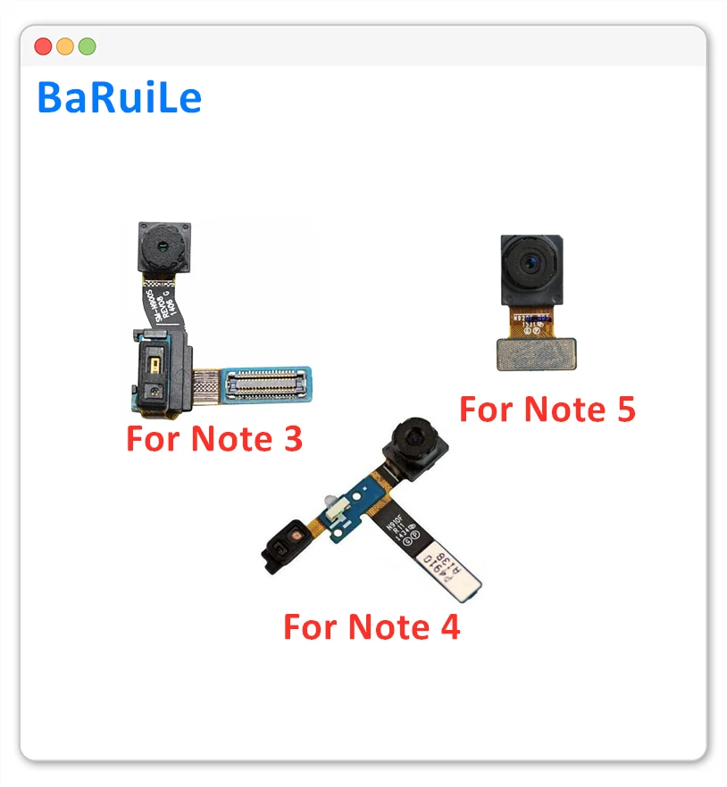 BaRuiLe 5 шт. фронтальная камера для Samsung galaxy Note 3 4 N900 N910 N920 маленькая с датчиком