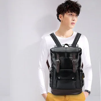 

New Backpack Men Backpacks for School Bag Laptop Bags Brand Male Student Bag High Quality Travel Bags Large Capacity Business PU