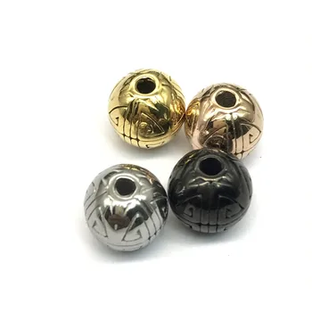 

Plated Stainless Steel Butterfly Engrave Round Beads 2mm Hole Spacer Beads Charms Fit Bracelets DIY Jewelry Making Accessories