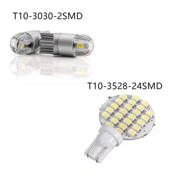 

10 PCS T10-3030-24SMD/T10-3528-24SMD width lamp License Plate Light New Car Styling Drop Shipping