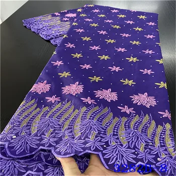 

Latest 100% Cotton Swiss Voile Lace In Switzerland With Stone African Dry Lace Fabric 2020 High Quality Lace For Dress NA3282B-1