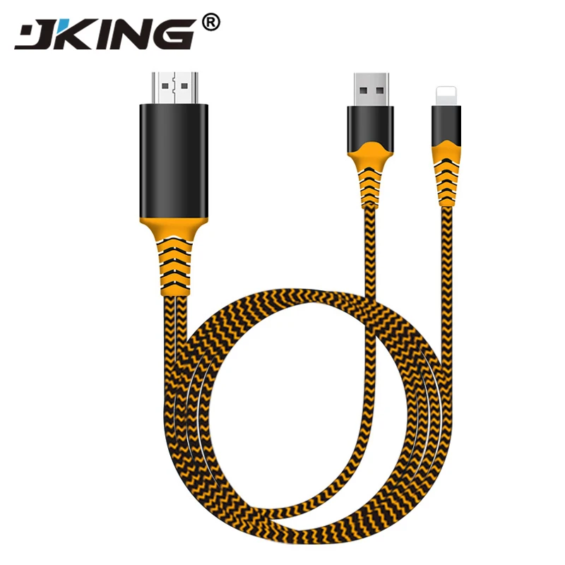 JKING играть кабель системы освещения к HDMI переходной USB кабель HDMI 1080P аудио сплиттер адаптер смарт-конвертер кабель для передачи данных для