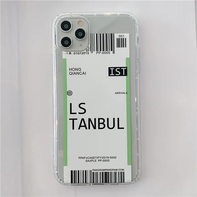 8776 Lovebay Горячая INS этикетка штрих-код город чехол для телефона для iPhone 11 Pro XR X XS Max 7 8 Plus письмо Нью-Йорк прозрачный мягкий ТПУ задняя крышка - Цвет: 8776
