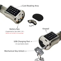 Bluetooh inteligentny zamek cylindryczny Keyless elektroniczny zamek do drzwi APP Wifi blokada kod cyfrowy karta RFID blokada do mieszkania w domu Airbnb 5