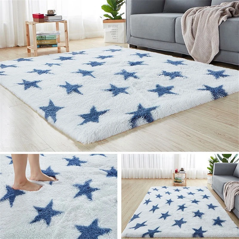 Tapis arc-en-ciel dégradé cravate-teinture tapis en peluche salon Table basse tapis tapis chambre chevet baie fenêtre tapis bébé ramper tapis ► Photo 3/6