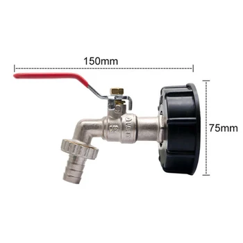 

1X IBC Tank Adapter S60x6 1/2 W/ Brass Bib&Tap Connector Tank Cap Attachments