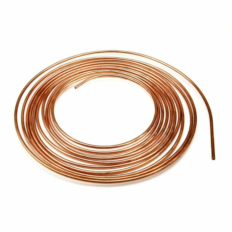 Auto Brake Line Tubing 3/16 1/4 25 Ft Coil Rolls Copper Nickel Wrap Replacement