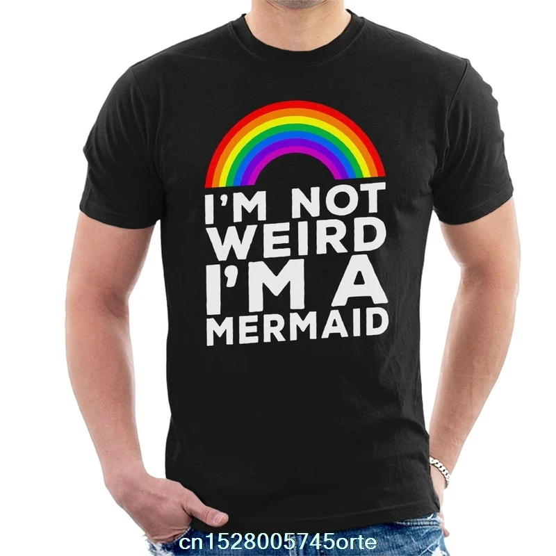 Мужская футболка с принтом camiseta Im Not Weird A Mermaid женская из 100% хлопка | одежда