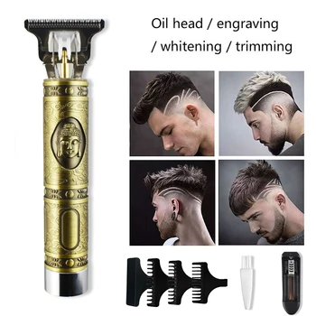 

2020 Close-cutting Digital Hairdresser Electric Hair Clipper Professional Barber Men Hair Trimmer 0mm T-Blade Beard Hair Clipper
