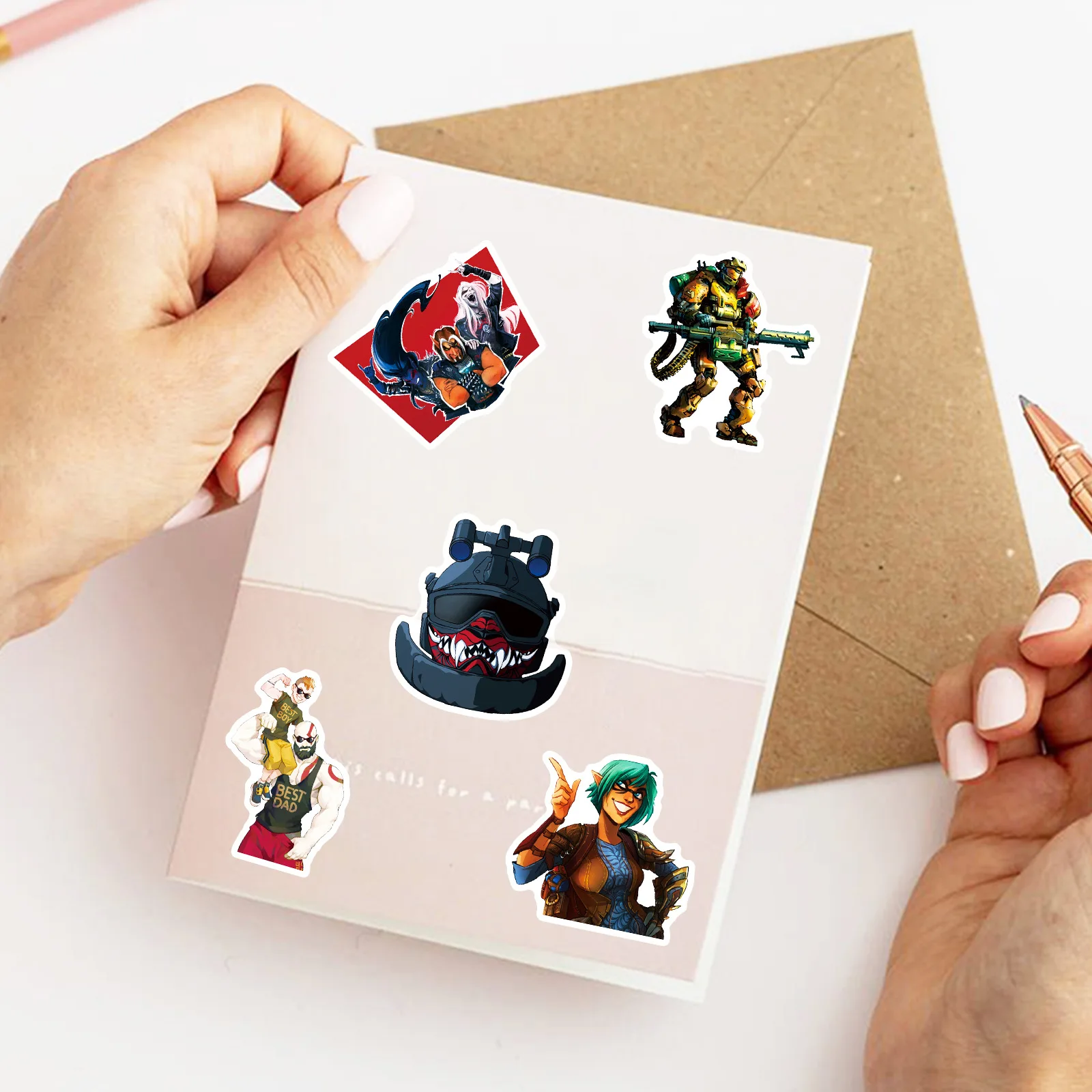 50PCS 게임 스티커 팩 레드 데드 리뎀션 노트북 전화 케이스 스케이트 보드 가방 방수 데칼 어린이 장난감