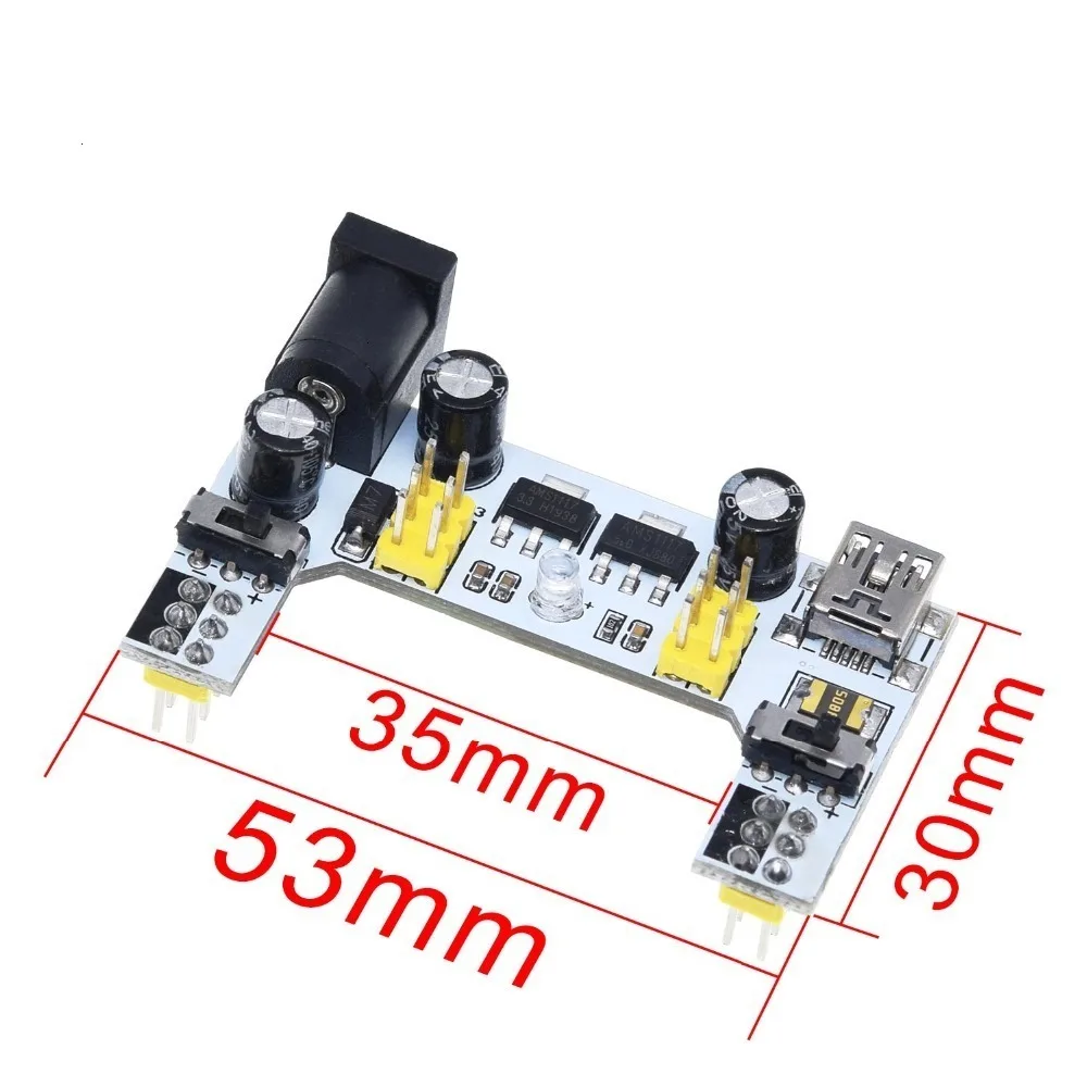 1 шт. ShengYang MB102 белая макетная плата модуль питания 3,3 V 5V Для arduino Solderless