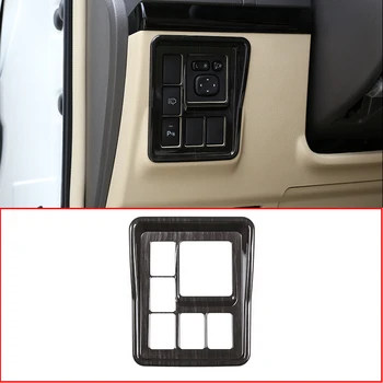 

Black Wood Grain ABS Side Rearview Mirror Adjustment Frame Cover Trim For Toyota Land Cruiser Prado FJ150 150 2010-2017 Car Part