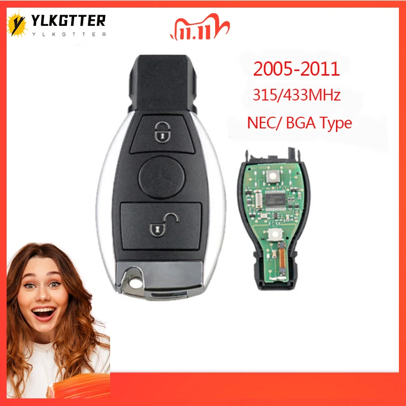 Пульт дистанционного управления YLKGTTER 433 92 МГц для Mercedes Benz 2005 2011 NGT Turbo CDI B160 B170 B180 B200