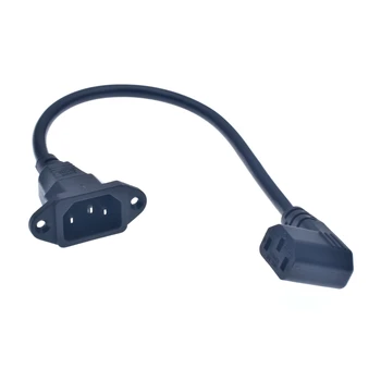 

IEC320 C14 to C13 Extension cord,C14 with screw holes and C13 Short,30cm lenght.Drop shipping availables