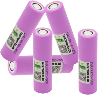 

Russian Warehouse Fast Delivery inr 18650 battery 30Q li-ion batteries lithium 3000mah 3.7V 10C rate high drain flat top