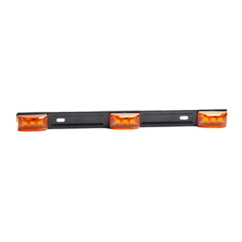 

3 Lights 9 Led Tag / Tail Light Seal Stainless Steel Truck Trailer Side Light Bar Led Brake Light Id Pole 12V Yellow