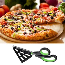 Горячая 1 шт. ножницы для пиццы из нержавеющей стали Ножничные резки пиццы со съемным шпателем LSF