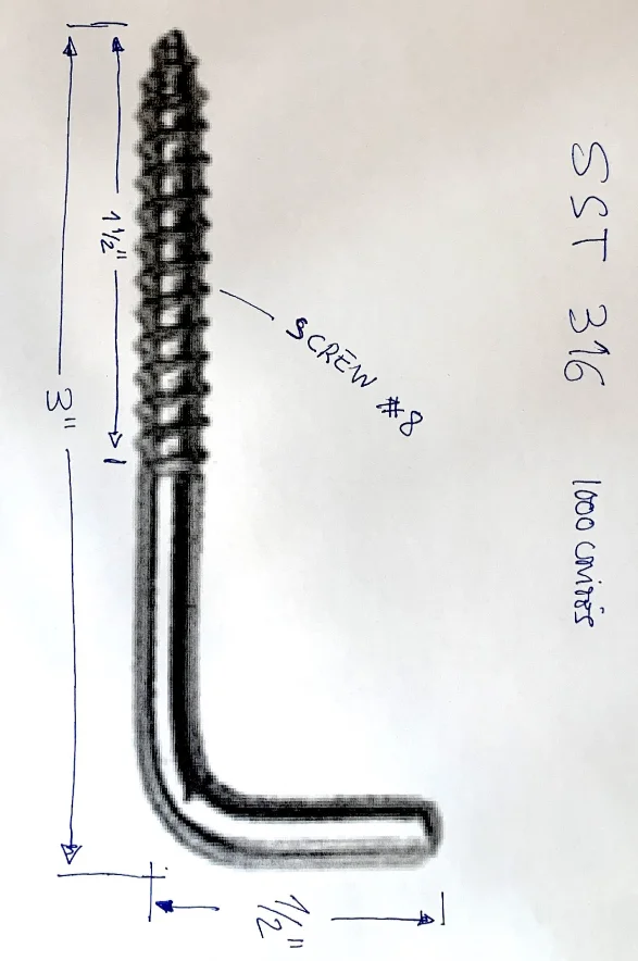 

316 Stainless Stee 90 degree screw 1000pcs