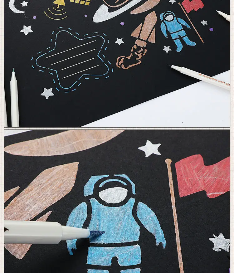10 цветов STA Doodle металлические школьные товары для рукоделия маркеры Кисть ручка Fineliner Перманентная доска для письма маркерами маркер 04312