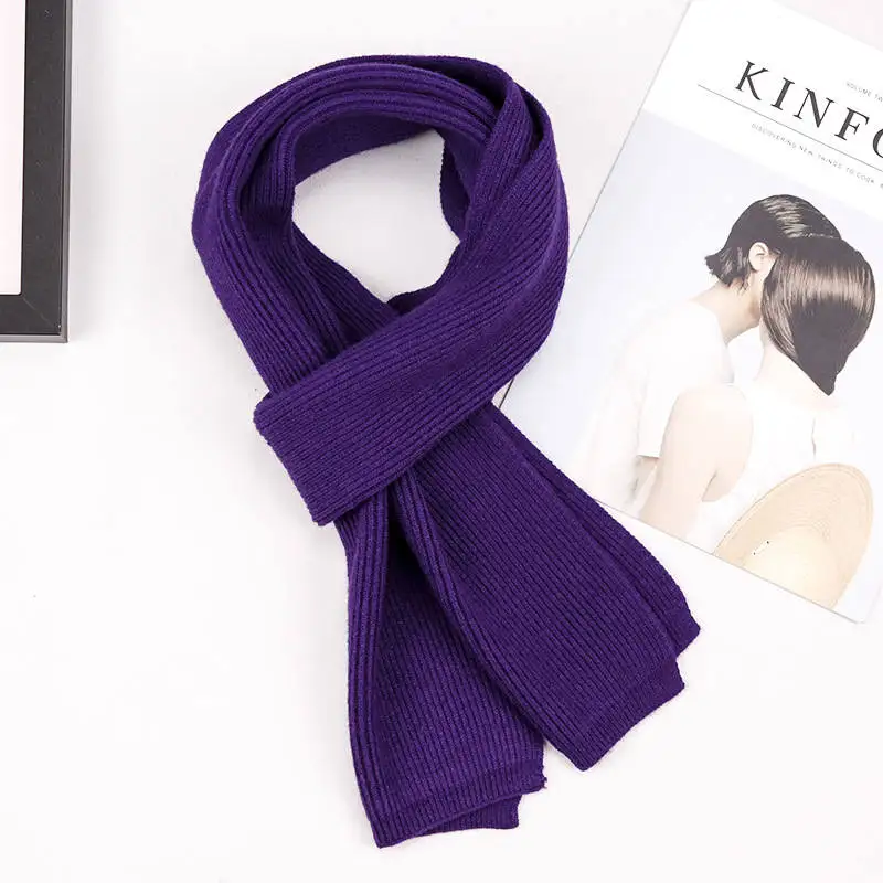 Purple Модный однотонный шарф унисекс мягкие шарфы шали весна осень зима кашемировые шарфы женские/мужские шарфы - Цвет: Purple