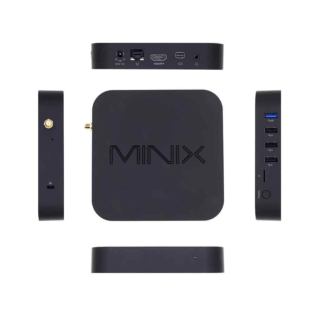 MINIX NEO Z83-4 Мини ПК Windows10 Intel X5-Z8350 64 бит 4 ГБ DDR3 64 Гб eMMC 5,1 двухдиапазонный wifi официальный Вишневый безвентиляторный Atom tv Box