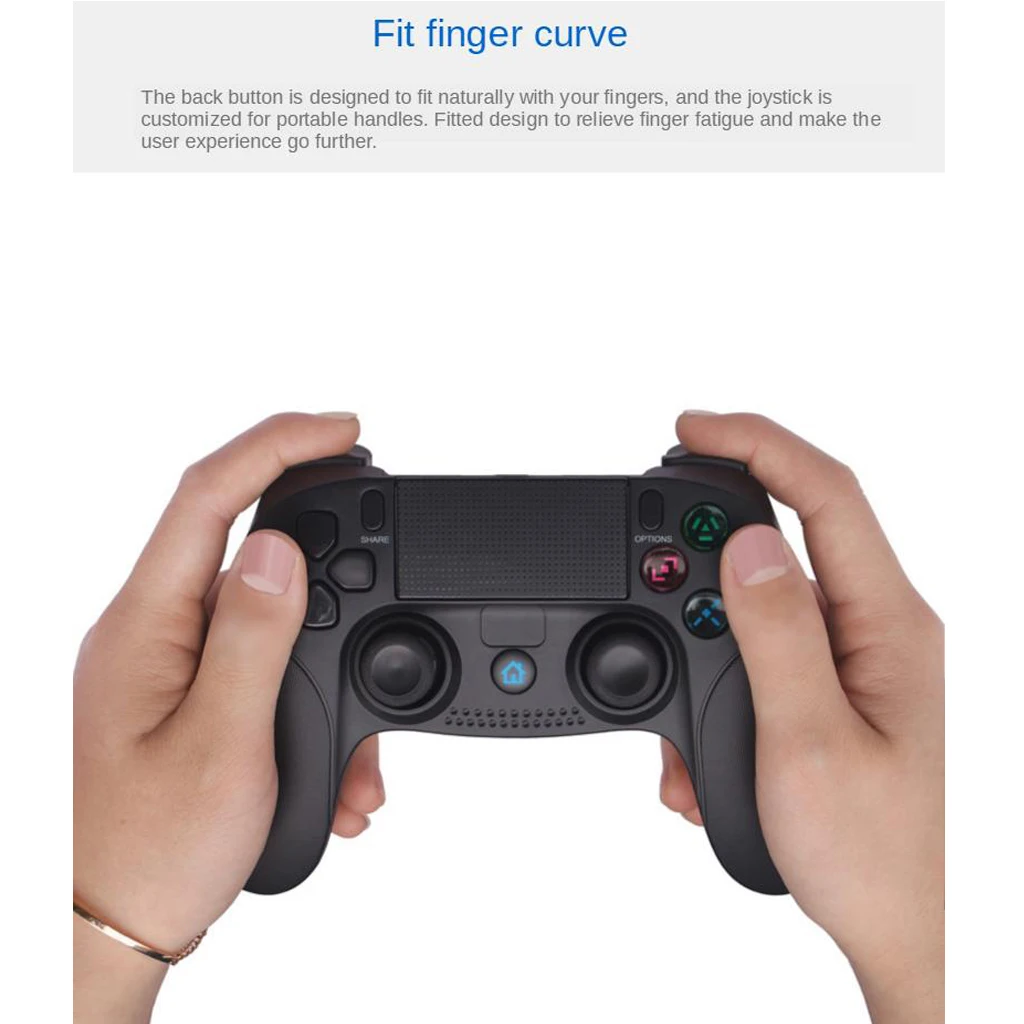 LED Wireless Bluetooth Game Controller Double Shock Console Gamepad Joypad for PS3 PS4 Instant Sharing 600mAh
