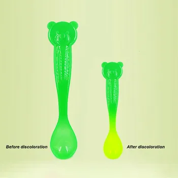 

Baby Feeding Spoon PP Material Household Color Changeable Spoons Utensils Baby temperature sensor spoon