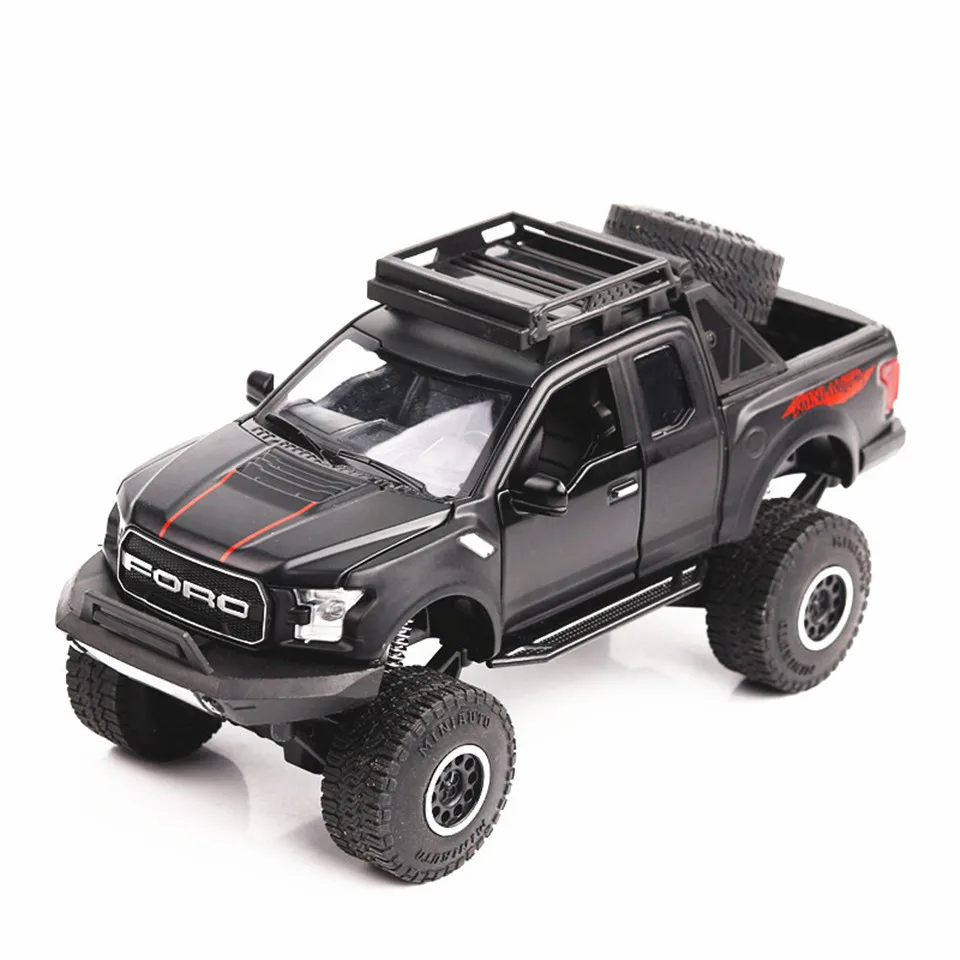 Игрушечный автомобиль Ford Raptor 1:32 литой с большими колесами 3 двери огни Детская