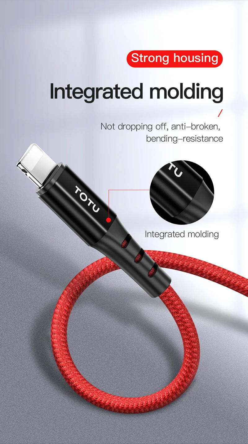 TOTU PD 1,2 м USB кабель для быстрой зарядки iPhone X 8 7 USB кабель для iPhone iPad кабель для быстрой зарядки