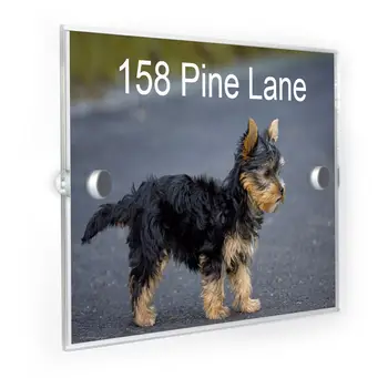 

Yorkshire Terrier Dog Modern Style Personalised House Number Plaque house number