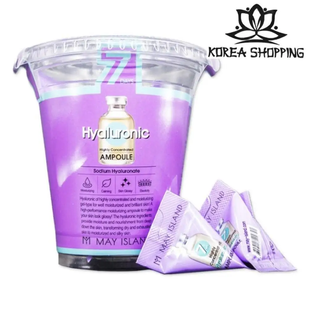 Увлажняющая ампула с гиалуроновой кислотой May Island 7 Days Highly Concentrated Hyaluronic Ampoule. 100%