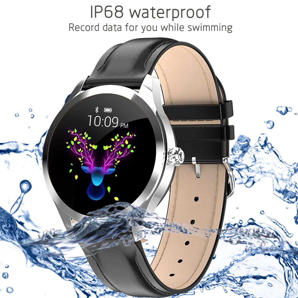 KW10 Смарт-часы для женщин IP68 Водонепроницаемый мониторинг сердечного ритма стальные Смарт-часы фитнес-браслет спортивные Смарт-часы для IPhone 11