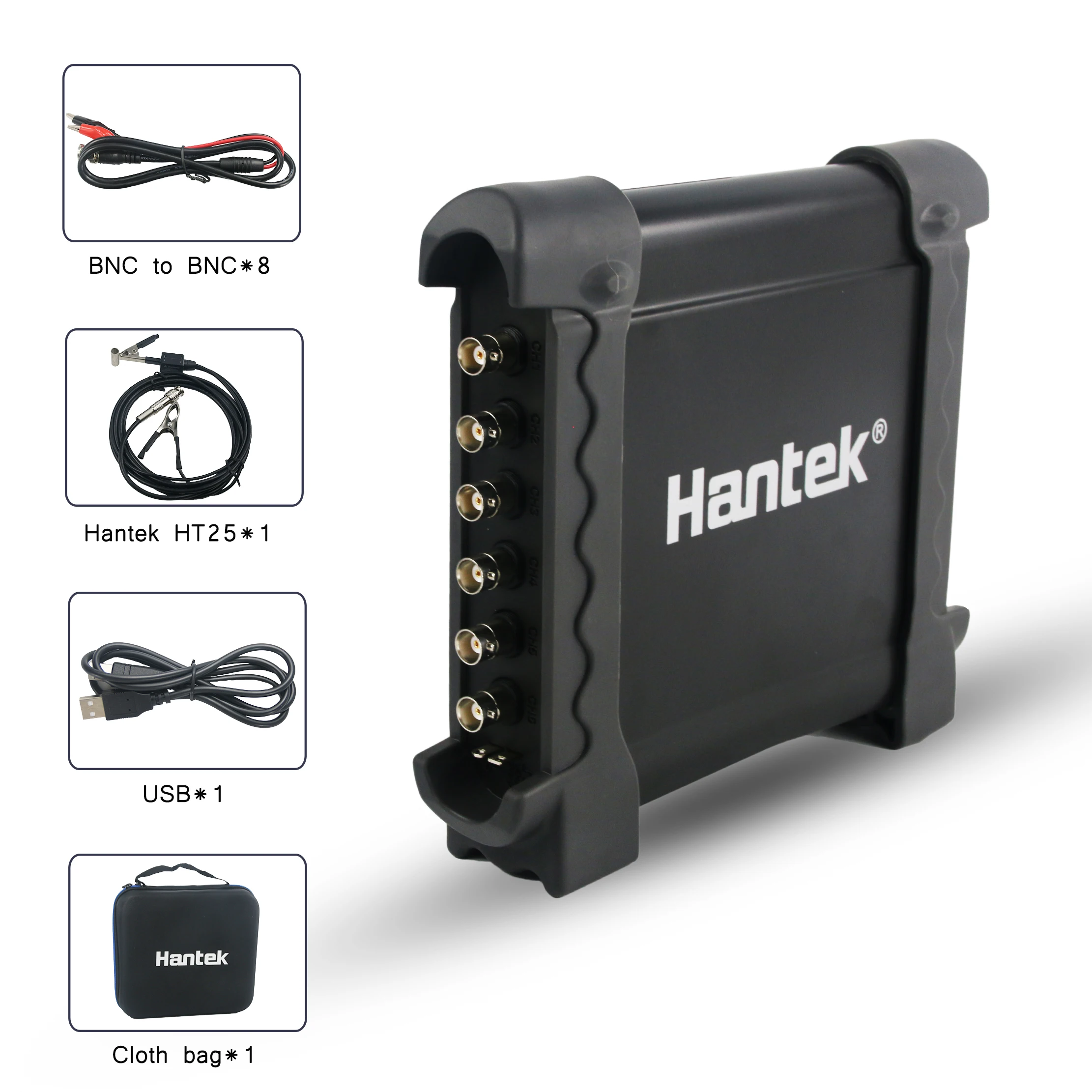 Hantek 1008 Osciloscopio Económico para Automoción / 8 Canales KIT AVANZADO