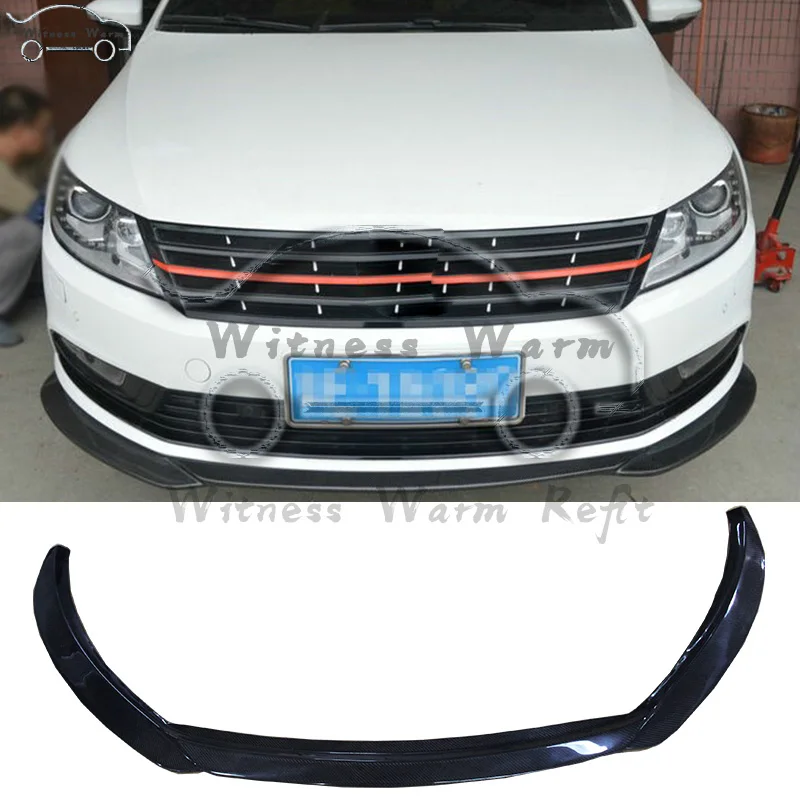Углеродного волокна/FRP автомобиль передний бампер спойлер для автомобиль Volkswagen CC Стандартный бампер 2013- передний бампер автомобиля приспособления для резки