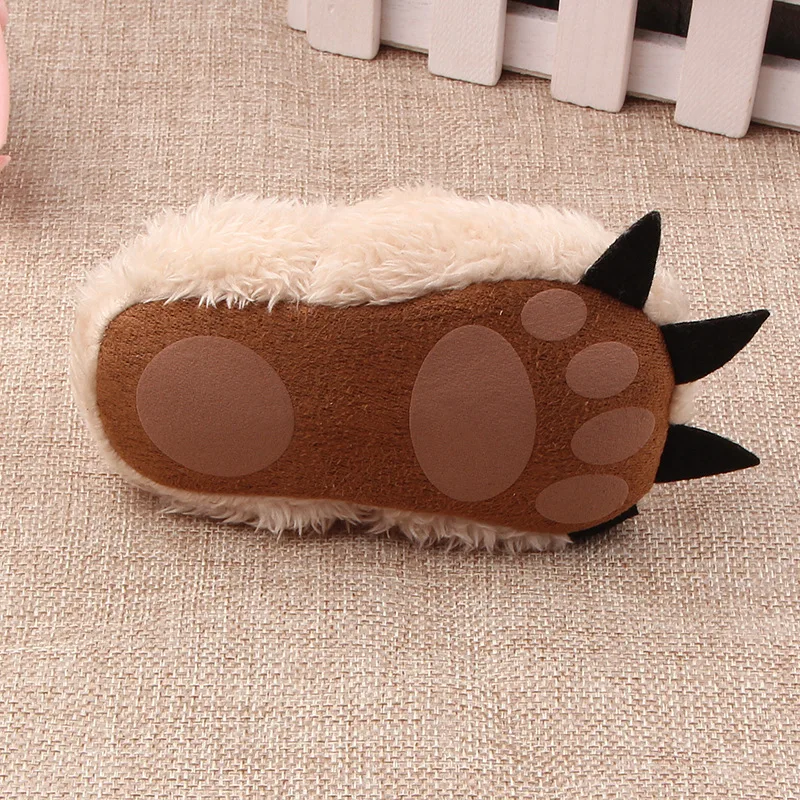 Koovan Children Home Shoes Winter Warm Stuffed Claws Out Shoes Baby Toddler Firstwalkers For Baby Boys Girls Lovely Slipper