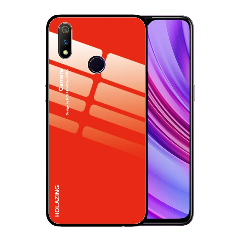 11 цветов для OPPO Realme Q 5 Pro XT X2 X Lite 3 Pro F11 F7 F5 Find X чехол из закаленного стекла с кристальным градиентом противоударный