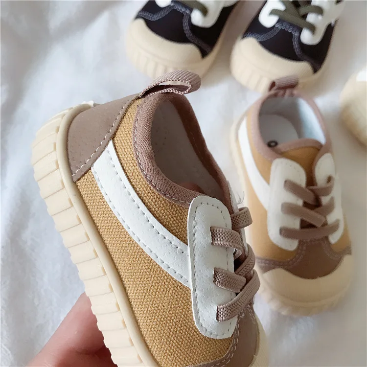 Korean Canvas Shoes Soft Sole Children's Casual Shoes Spring and Autumn Boys and Girls Kindergarten Baby Single Shoes girls shoes