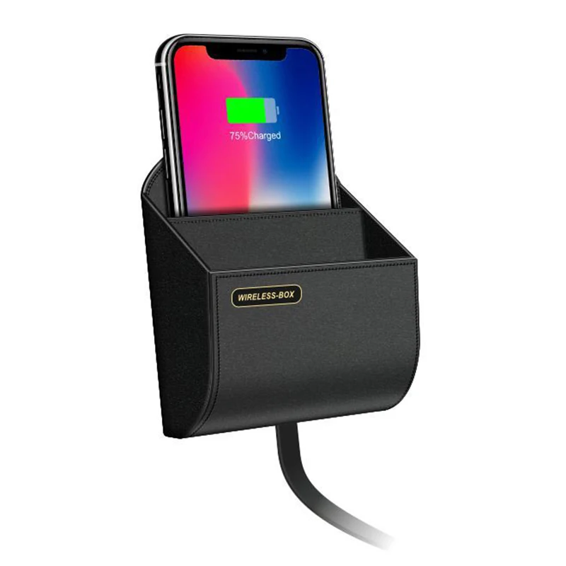 

Wireless Car Charger Fast Charging Pad Stand Air Vent Storage Charge Station Box for Vehicle C66