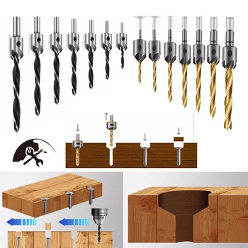 

Countersink Drill Woodworking Drill Bit Set Drilling Pilot Holes
