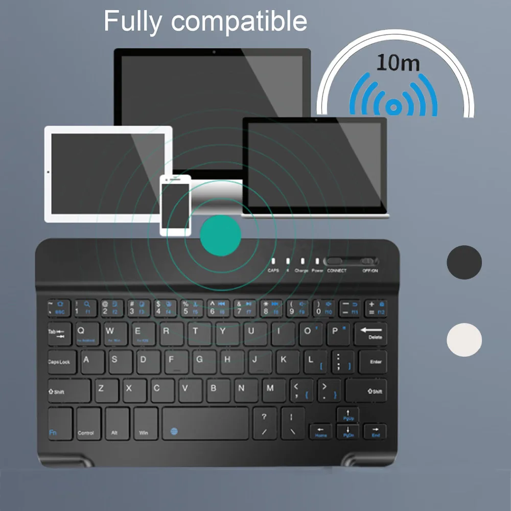 Vococal Bluetooth беспроводная клавиатура телефона 8 дюймов ультра тонкий портативный